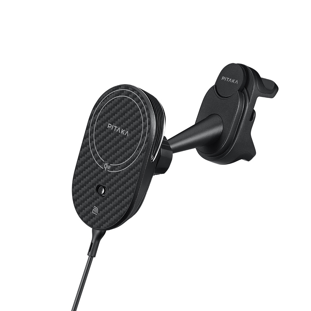 Pitaka MagEZ Pro 2 M-safe Şarj Özellikli Qi2 Aramid Fiber Araç Telefon Tutucu Pitaka MagEZ Pro 2 M-safe Şarj Özellikli Qi2 Aramid Fiber Araç Telefon Tutucu